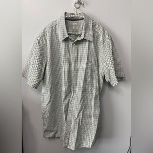 Plaid striped button up shirt